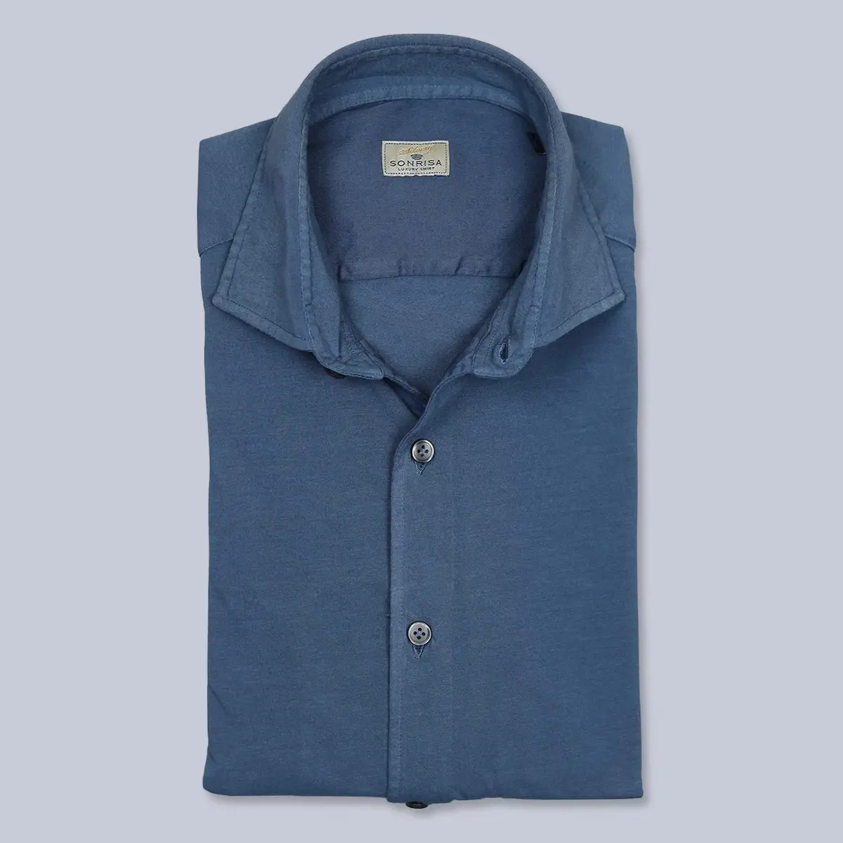 Blue Soft Cotton Jersey Shirt 1