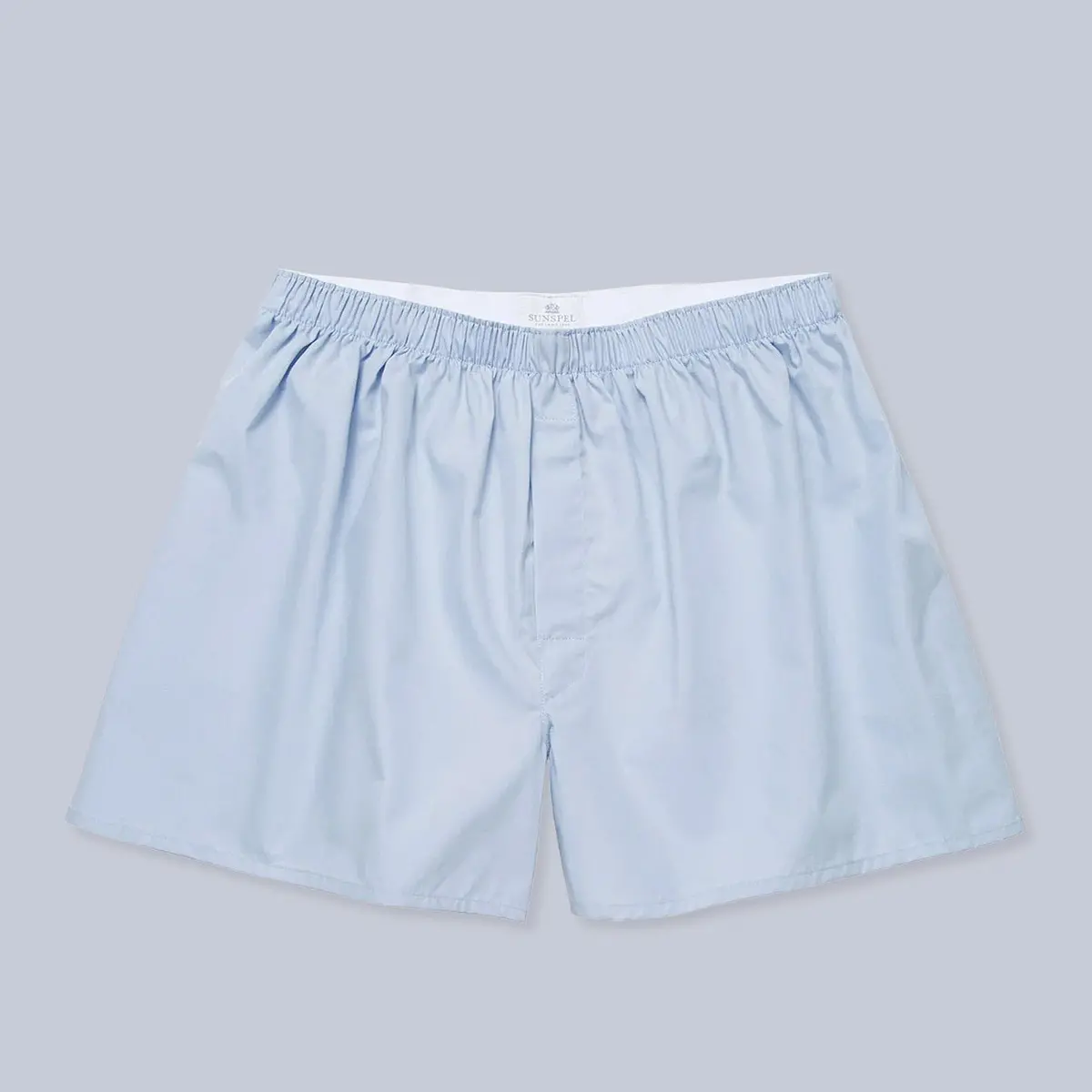 Light Blue Cotton Boxer Shorts 1