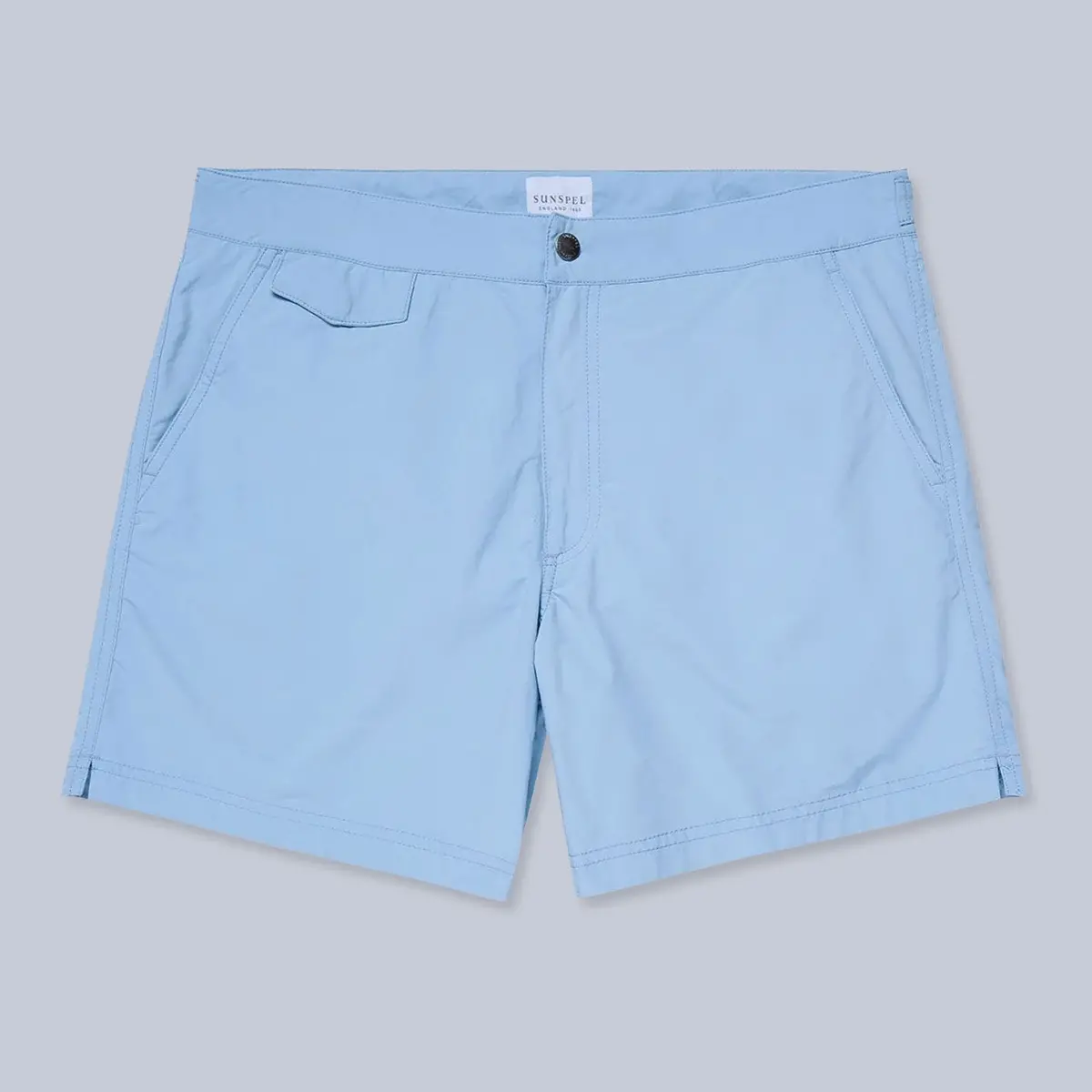 Light Blue Tailored Swim Shorts 1