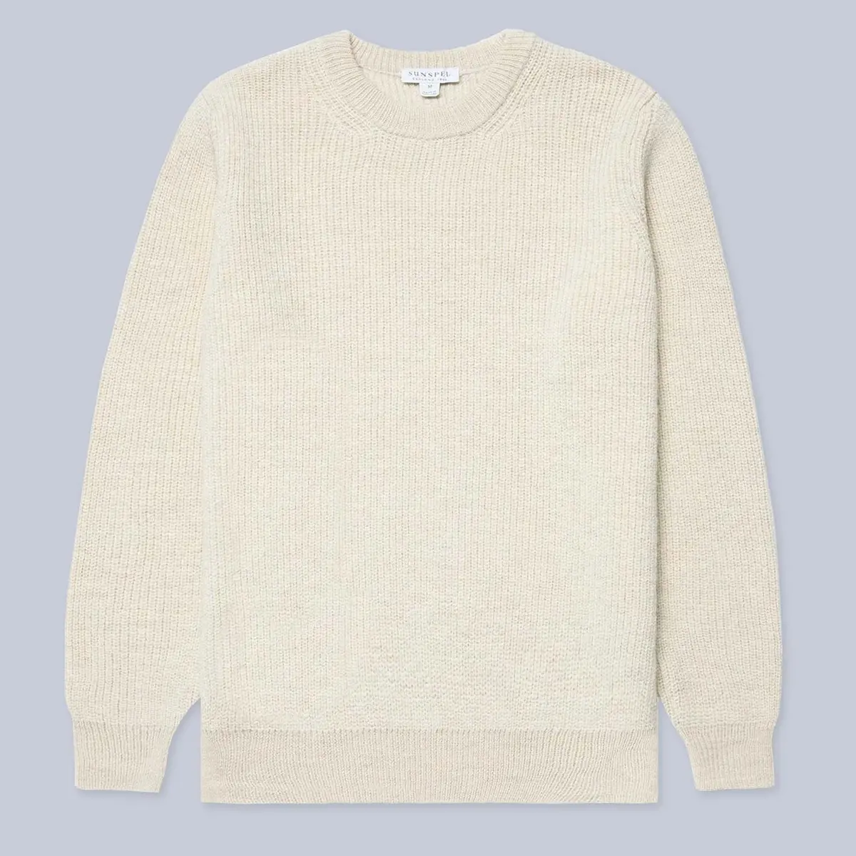 Natural British Wool Crewneck Sweater 1