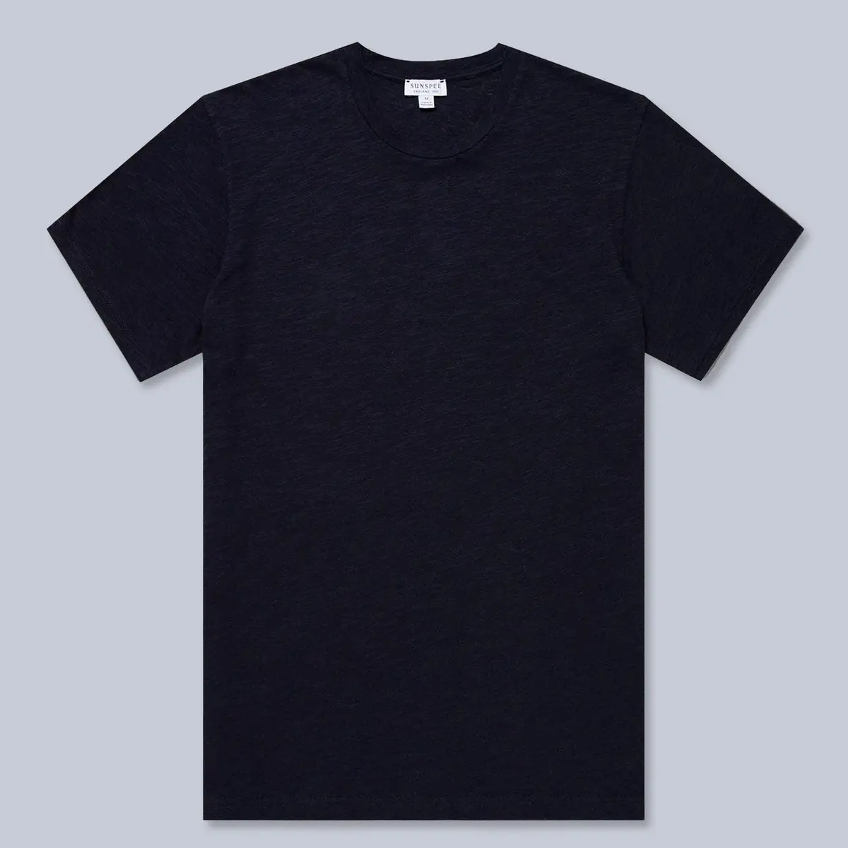Navy Cotton Linen T‑Shirt 1
