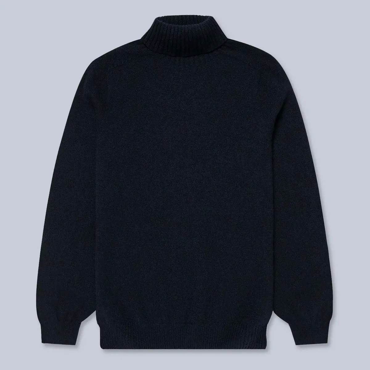 Navy Lambswool Roll Neck Sweater 1