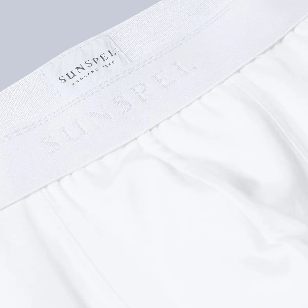 White Cotton Stretch Trunk 1