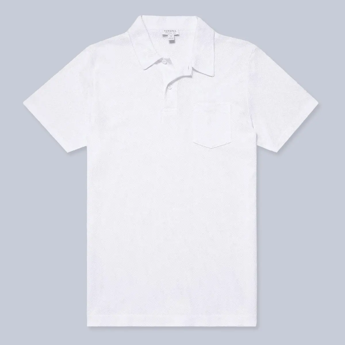 White Riviera Short Sleeve Polo Shirt 1