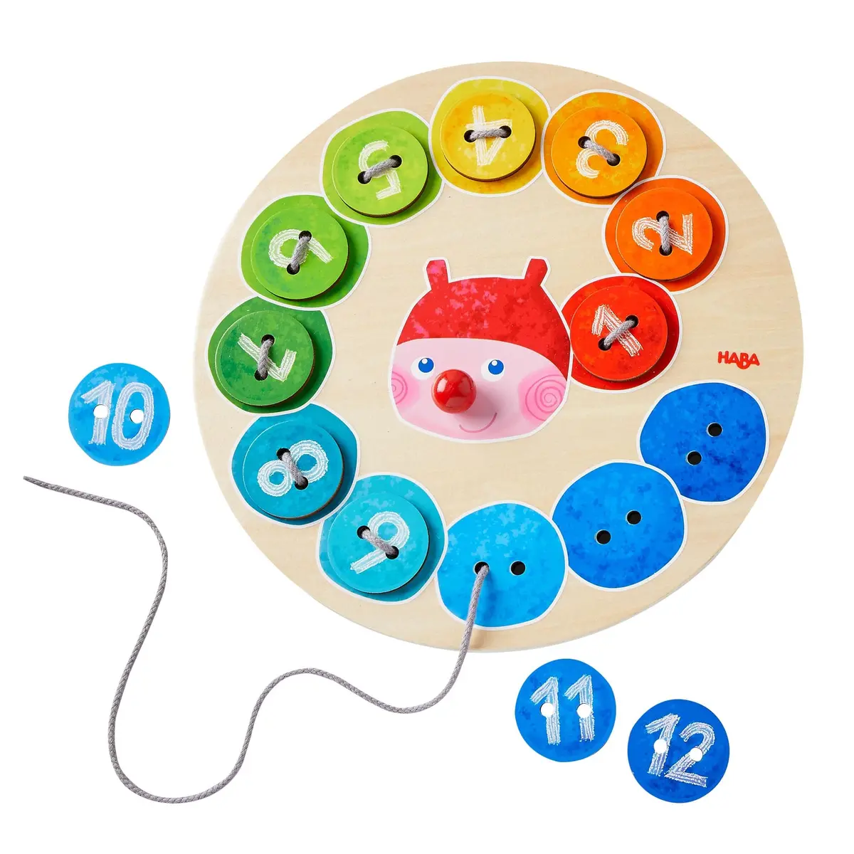 Rainbow Caterpillar Counting Threading Game 1
