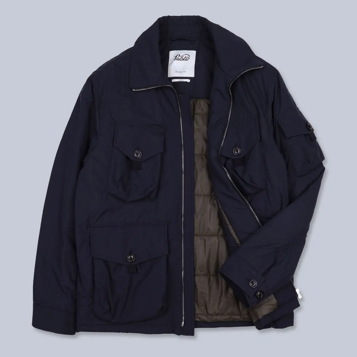 Dark Blue Technical Padded Field Jacket 1