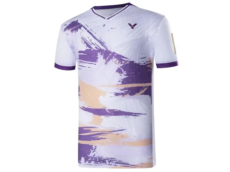 Victor T-35000 J Unisex Badminton Game T-Shirt (Lilac) 1