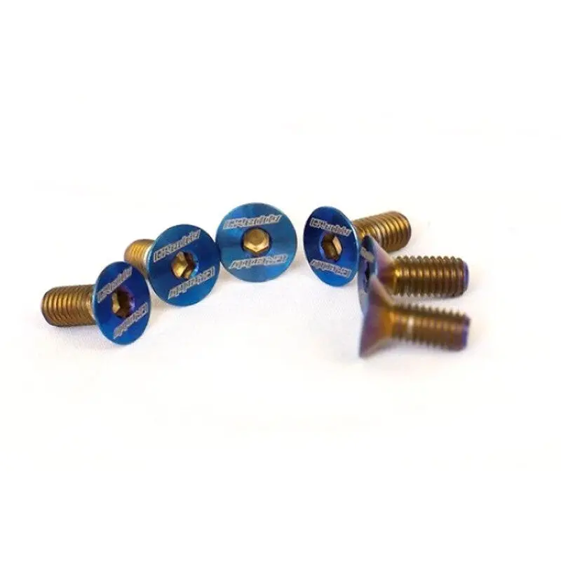 Pack Of 6 Titanium Countersunk Head Screws For Steering Wheels 1