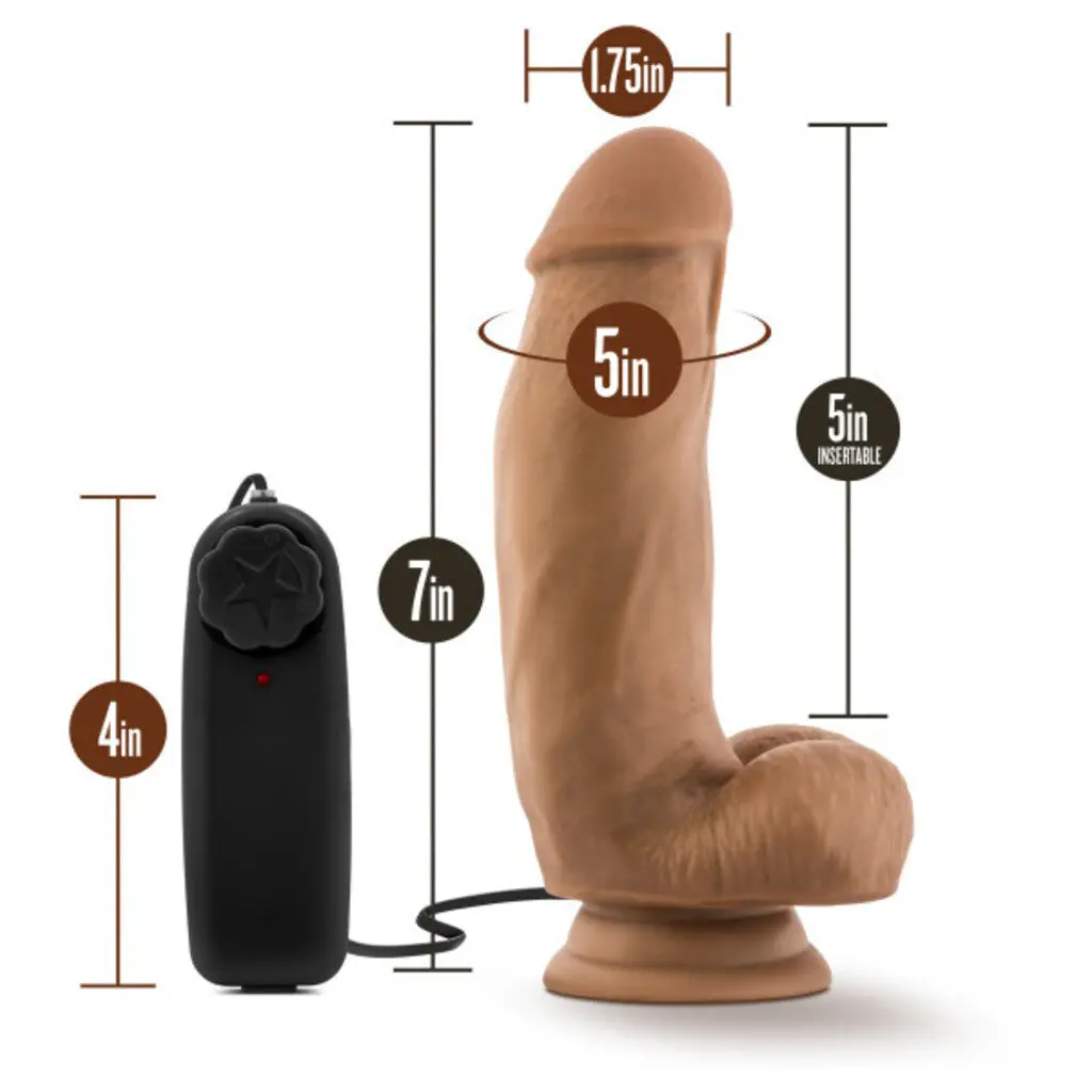 Loverboy - Mma Fighter - 7In Vibrating Realistic Cock - Mocha 2
