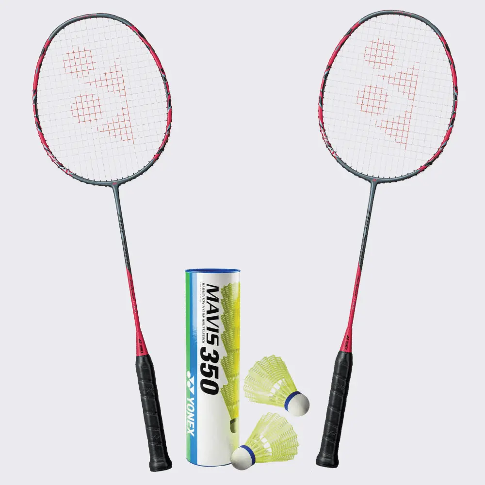 Yonex Badminton Combo Set (2 Arcsaber 11 Play Rackets + 1 Tube Of Mavis 350 Shuttlecock) 1
