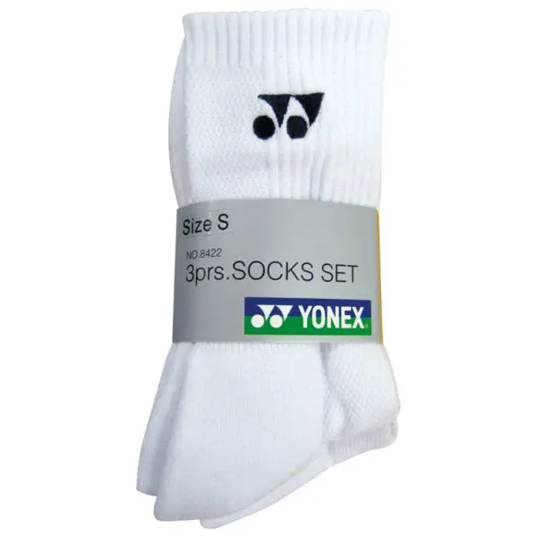 Yonex 3-Pack Long Sports Socks White 8422 1