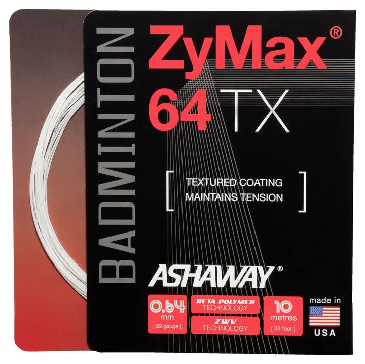 Ashaway Zymax 64 Tx Badminton String Set (10M) 1