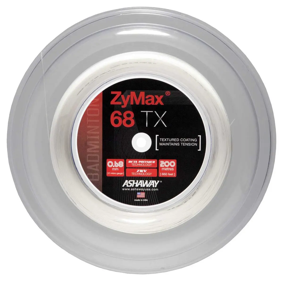 Ashaway Zymax 68 Tx Badminton String Reel (200M) 1
